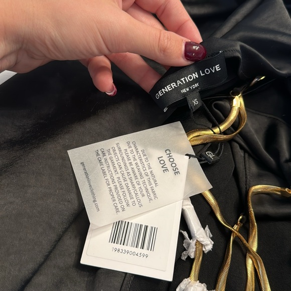 NWT Generation Love EVIE SATIN DRESS Black - Picture 7 of 10